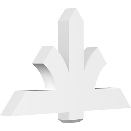 Ekena Millwork Redmond Architectural Grade PVC Gable Bracket, 48"W x 28"H x 4"D x 6"F, 14/12 Pitch GBP048X28X0406RED00